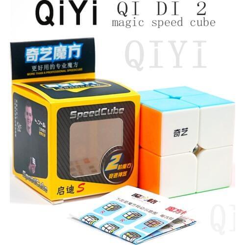 Original QiYi Qidi S 2x2 magic speed cube Stickerless black Competition puzzle cubes educational toys