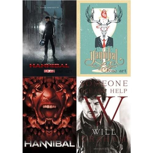 Hannibal Poster Clear Image Wall Stickers Home Decoration High Quality Prints White Coated Paper home art Brand