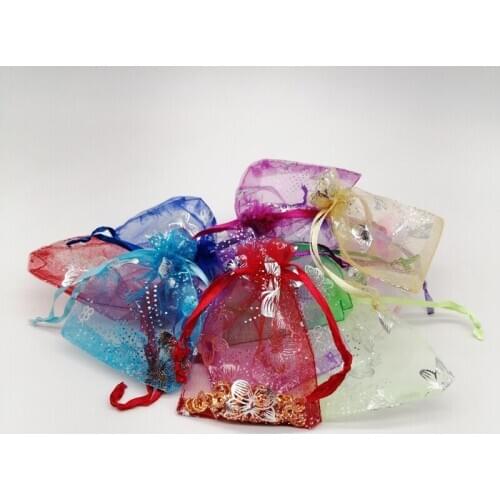 1000Pcs Organza Butterfly Gift Bags 15x20 17x23 20x30cm Butterfly Jewelry Bag Pouches Gift Bags For Jewelry Packing Bag Storage