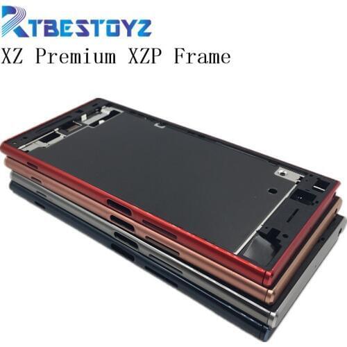 RTBESTOYZ 5.5'' For Sony Xperia XZ Premium XZP Middle Front Frame Bezel Housing LCD Screen Holder Frame Repair parts
