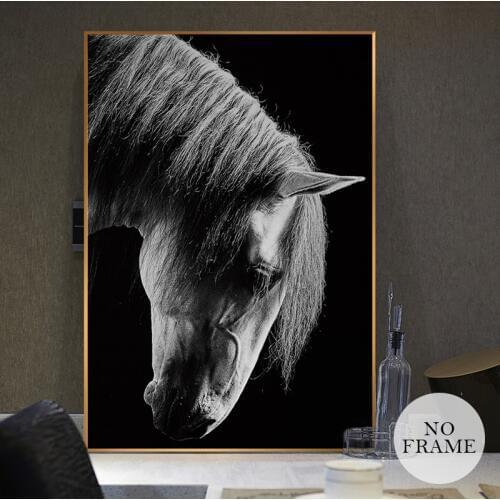 Modern Brave War Horse Canvas Painting Nordic Style Posters And Prints Animal Wall Art Pictures For Living Room Home Decoration
