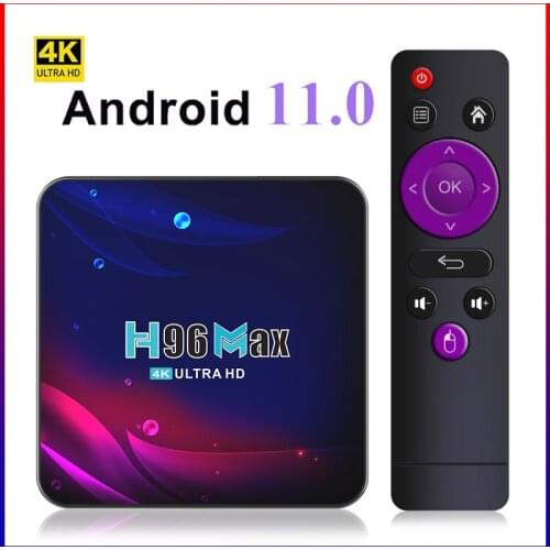 H96 MAX V11 TV Box Android 11 4G 64GB Android TV Box 2021 4K WIFI Google Voice Set Top Box Smart TV Box Bluetooth-compatible
