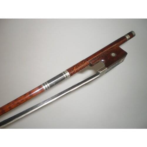 1PC High Quality Snake wood Double Bass Bow 3/4 with Snake wood frog Black & White Bow hair 68cm length without bow screw 4004