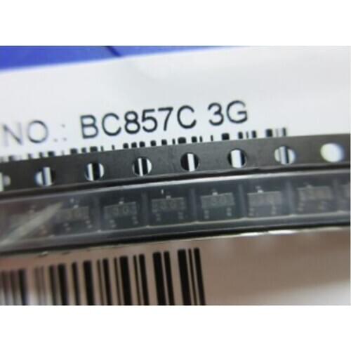 100pcs/lot BC857C SMD SOT23 3G BC857 SOT-23 new and original In Stock
