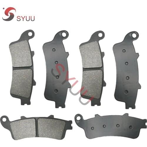 3 Pairs Motorcycle Brake Pads For HONDA XL1000 Varadero 1999-2006 CBR1100 Blackbird XX 11 / 11XX 1997-2008 Black