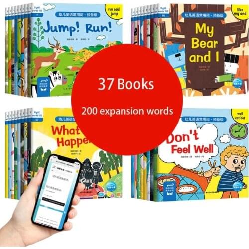 36 Books free exercise books for childrens general English vocabulary for children enlightenment English reading Picture Livros