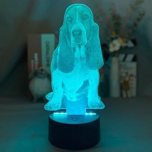 Cute Animal Dog Figure 3d Lamp Led Night Light Power by Usb for Bedroom Decor Nightlight Gadget Child Cool Manga Table Lamp