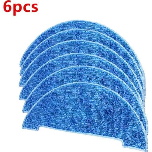 6pcs Robot Mop Cloth Rags for ILIFE A80 Plus Robotic Vacuum Cleaner Parts Cleaning Mop Replacement