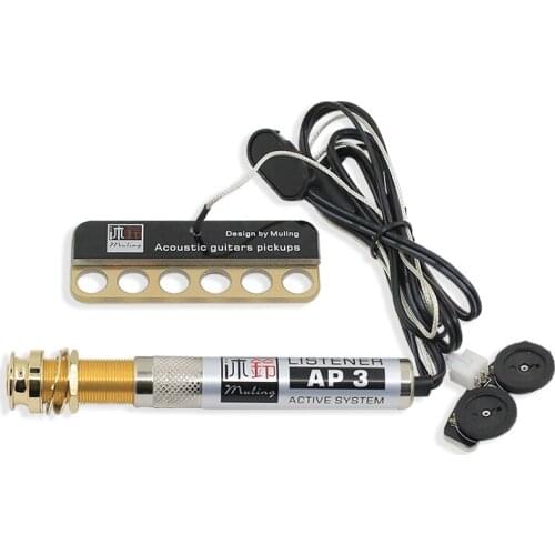Muling AP1/AP2/AP3 Guitar Active Patch Pickup for Acoustic Guitar No Need Opening Hole