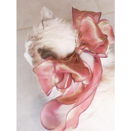 Cat Bowknot Ornament Muppet Long-haired Cat Saliva Towel Bib Collar Photograph Dog Headdress