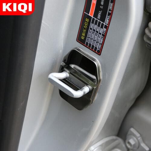 KIQI 4Pcs Car Door Lock Protection Cover Case for Fiat 500X 500 X 2015 2016 2017 2018 2019 2020 Interior Accessories