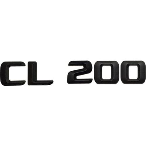 Matt Black " CL 200 " Car Trunk Rear Letters Words Number Badge Emblem Decal Sticker for Mercedes Benz CL Class CL200