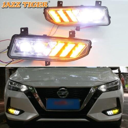 Daytime running lights For Nissan X-trail X trail 2017 2018 2019 2020 Drl with turn signals LED For car auto DRL Fog headlights