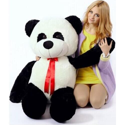 Dorimytrader New Giant Cute Soft Animal Panda Plush Toy Big Stuffed Cartoon Bear Doll Pillow Kids Present 59inch 150cm DY60469