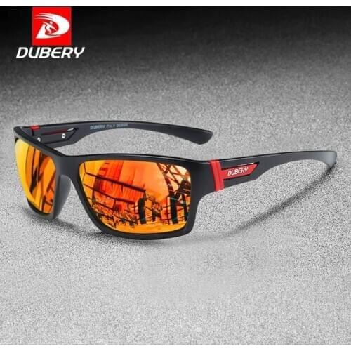 DUBERY Sport Mens Polarized Sunglasses Brand Designer UV Protection Driving Red Mirror Shades Male Sun Glasses for Men Oculos
