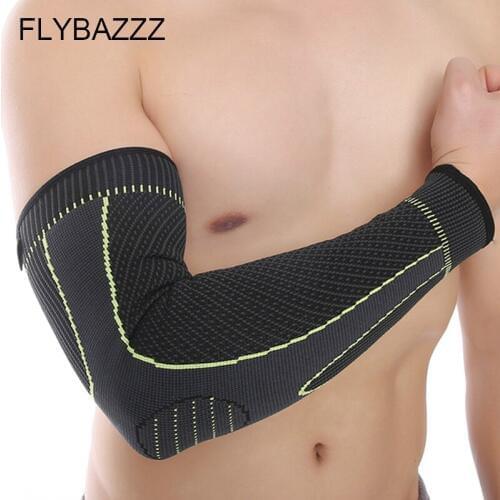 FLYBAZZZ Breathable Quick Dry Protection Running Arm Sleeves Basketball Elbow Pad Fitness Armguards Sports Cycling Arm Warmers