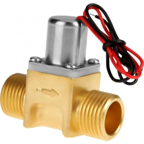 Toilet Flush Valve DC 4.5V 1/2" Water Flow Pulse Electromagnetic Valve Brass Solenoid Valve wc flush valve