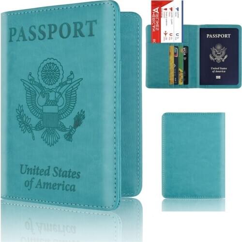 Mcneely Rfid Blocking Passport Cover USA Passport Holder American Covers for Passports Girls Case Passport Wallet