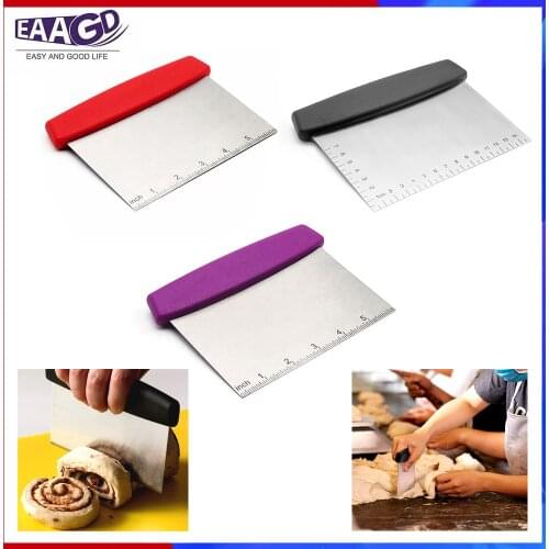 1Pcs Stainless Steel Metal Griddle Scraper Chopper - Great As Dough Cutter for Bread and Pizza Dough