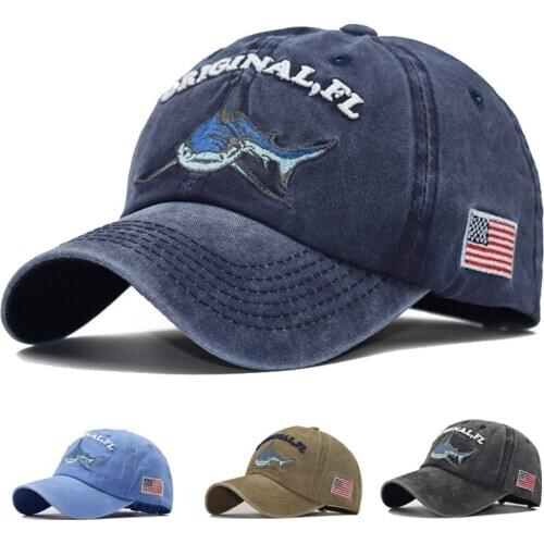 Mens Baseball Cap Kpop Womens Cap Golf Breathable Cotton Embroidery Cap Shark Denim Sport For Gorros Winter Hat Sun Hats