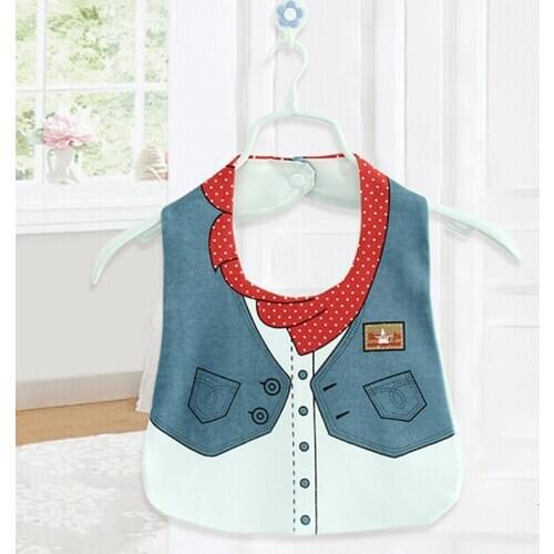 Baby Bibs Cute Cartoon Burp Cloth Infant Baby Feeding Sleeveless Bibs Apron Cleaning Care Supplies