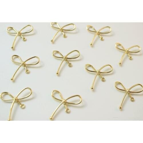 Newest 50pcs/lot 22mm cartoon bow/bowknot shape copper floating locket charms diy jewelry earring accessory