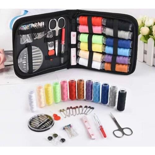 12-colored Threads and Needle Portable Mini Travel Household Sewing Box Set Sewing Kit Storage Bags zxb00120