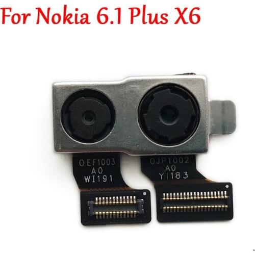Tested Original Rear Big Back Camera Module Mobile Phone Replacement Part Lens Repair For Nokia 6.1 Plus X6