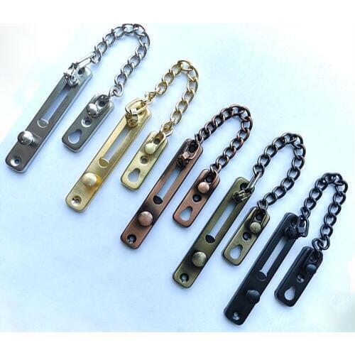 Stainless Steel Anti-theft Chain Golden Green Antique Red Antique Black Anti-theft Chain Hotel Safety Chain Door Button