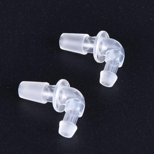 Transparent Eartip Connector Earphone Cord Tubing Connector Style Tubing Adaptor Hearing Aid Accessories 2PCS