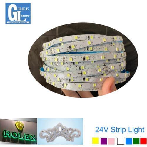 S Shape Led Strip Light Tape SMD 2835 DC12V 24V 60Leds/M Non-waterproof Flexible Strips ribbon for Channel Letter