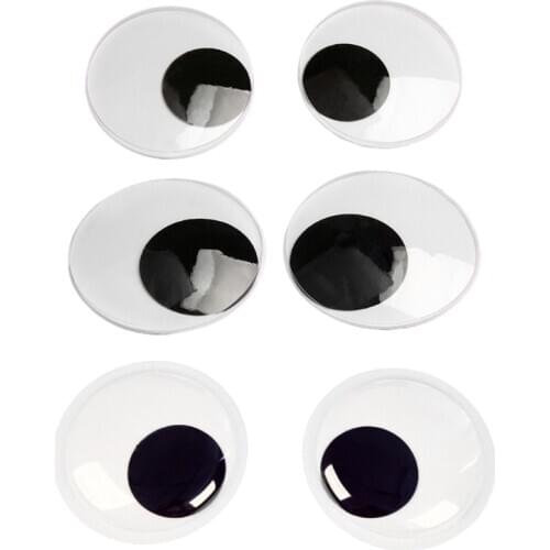 Jumbo Self Adhesive Googly Wiggly Eyes 7.5/10/15.4cm for Toys Dolls DIY Accessory Eyeball Refrigerator Door