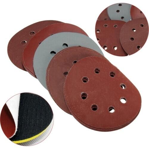 50pcs/Set 5\\\'\\\' Grit 800 1000 1500 2000 3000 Sanding Discs Sandpaper Hook Loop For Furniture Car Hot Sales