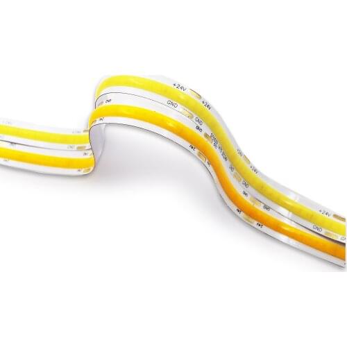 FCOB LED Strip Lighting 8mm 12V Night Light 384 LEDs Uniform Glow Bendable Tape Light Flexible Counter Light for Bedroom Cabinet