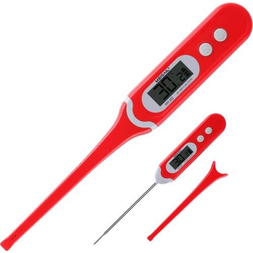 Instant Read Food Thermometer LED with Backlight Digital Meat Thermometers with Waterproof Probe ℃/ ℉ Switchable Data