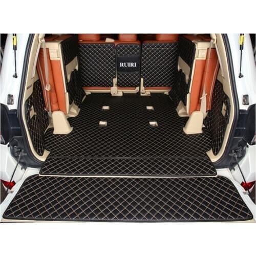 High quality! Full set car trunk mats for Lexus LX 570 7 seats 2020-2007 waterproof boot carpets cargo liner mats for LX570 2018