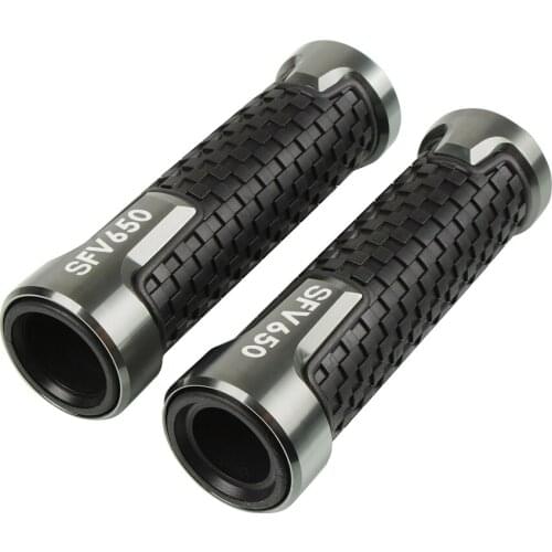 High Quality 7/8"22mm CNC Aluminum Handlebar Grips Handle Ends Handle Grips Accessorie Scooter Hand Bar Grips For SUZUKI SFV650