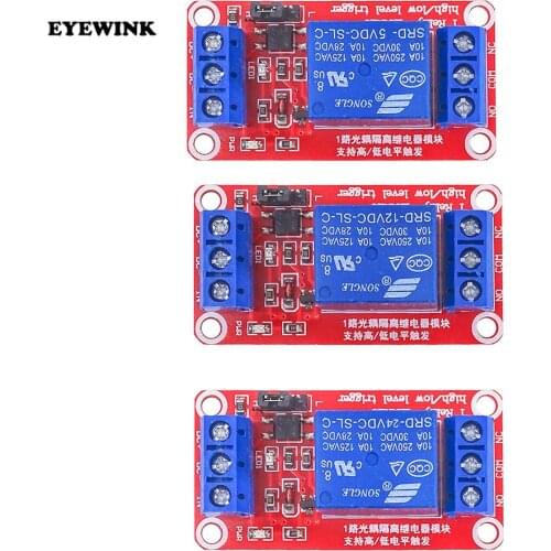 1 Channel 5V/12v/24v Relay Module Board Shield with Optocoupler Support High and Low Level Trigger for Arduino