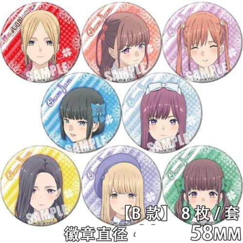 1pc 58mm Oshi Ga Budokan Ittekuretara Shinu Cute Girls Badges Broche Pins