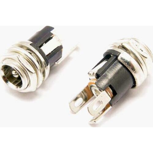 10PCS/LOT High Quality DC Power Socket Jack DC-025M PIN=2.0 3Pin DIP Needle Size Adaptation 5.5mmx2.1mm Power Female Plug