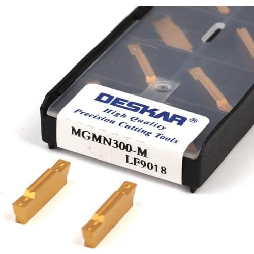 10Pc MGMN200-G LF9018 MGMN250-G MGMN300-M MGMN400 MGMN500 CNC Lathe Cutting Turning Tool Grooving Blade Machining Carbide Insert