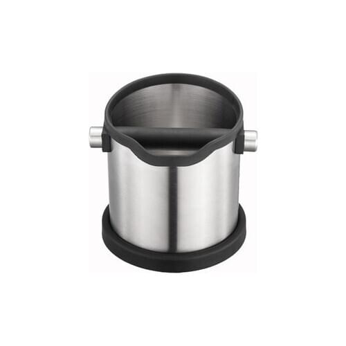 1800ml Stainless Steel Coffee Grind Anti Slip Knock Box Waste Bin with Detachable Knock Bar Barista Espresso Grind Container
