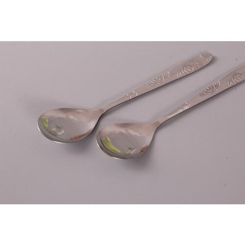 2pcs/lot Stainless Steel Coffee Spoon Ice Cream Dessert Tea Spoon For Picnic Kitchen Accessories KC 1409