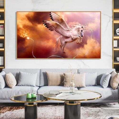 Abstract Painting Canvas Paintings Wall Art Home Decoration Unicorn Picture Posters and Prints Living Room Interior Decorative