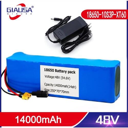 GIAUSA e-bike battery 48v 14ah 6ah li ion battery pack bike conversion kit bafang 1000w and charger XT60 T Plug