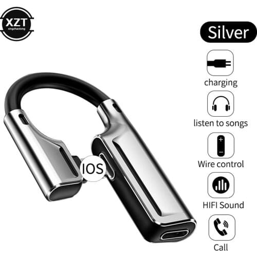Lighting 2 in 1 Audio Adapter For iPhone XS MAX XR X 7 8 Plus Charging Audio Charger Adapter Lighting Jack To Earphone Splitter