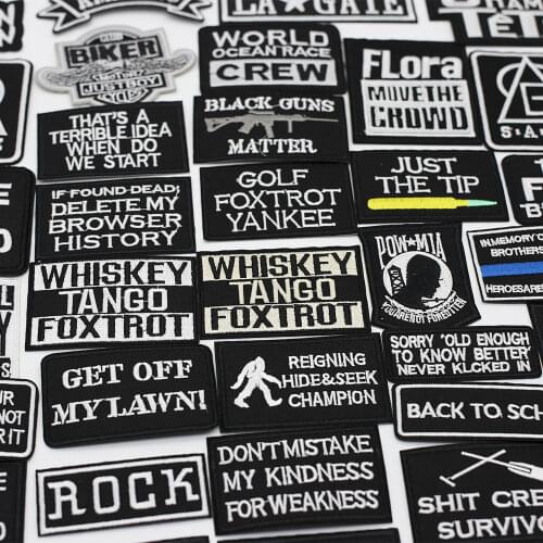 Black Letter Clothing Patch Ironing Patch DIY Stripe Sticker Sewing Accessories Decal Embroidery Cloth Sticker