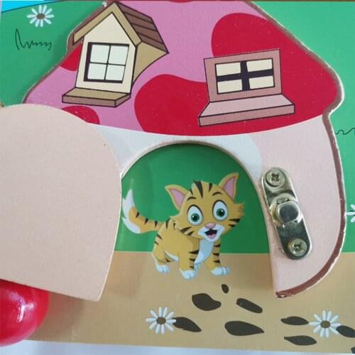 Montessori Wooden Busy Board Basic Life Skills for Toddlers Learning Toy