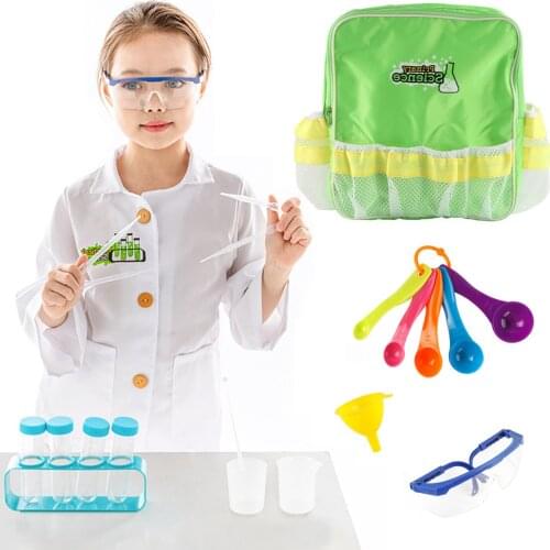 Kids Science Experiment Lab Kit Scientist Cosplay Role Play Toy Washable Performance Clothing Suit Kid Pretend Toy