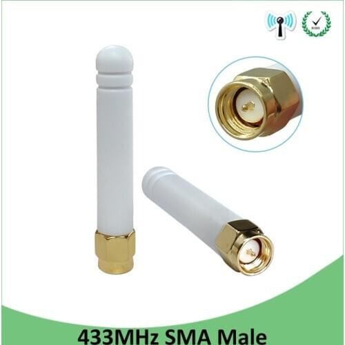 2pcs 433MHz Antenna 3dbi SMA Male Connector Plug 433 MHz Directional Antena Small Size Waterproof Antenne for Lorawan watermeter